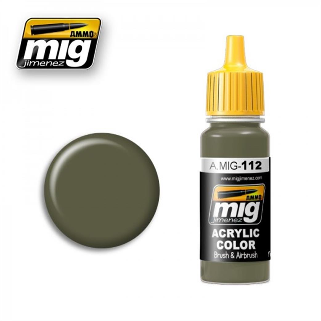 Ammo of Mig Jimenez  A.MIG-112 112 SCC 15 British 1944-45 Olive Drab Acrylic Paint