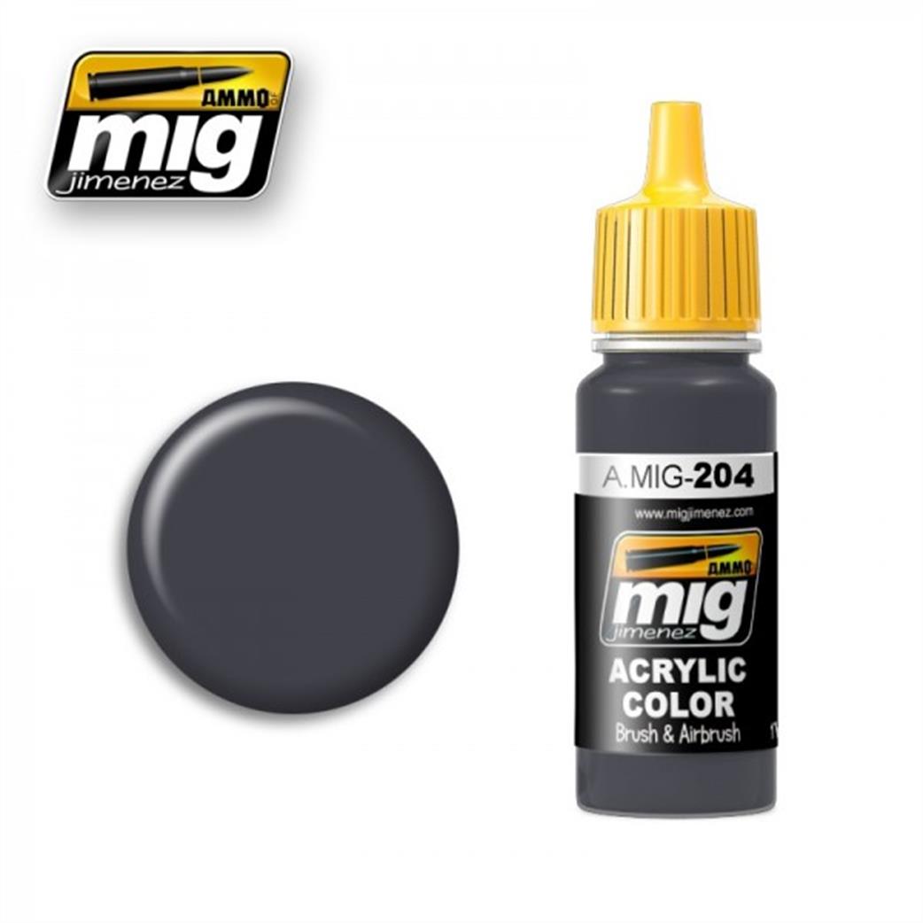 Ammo of Mig Jimenez  A.MIG-204 204 Medium Gunship Grey Acrylic Color Paint