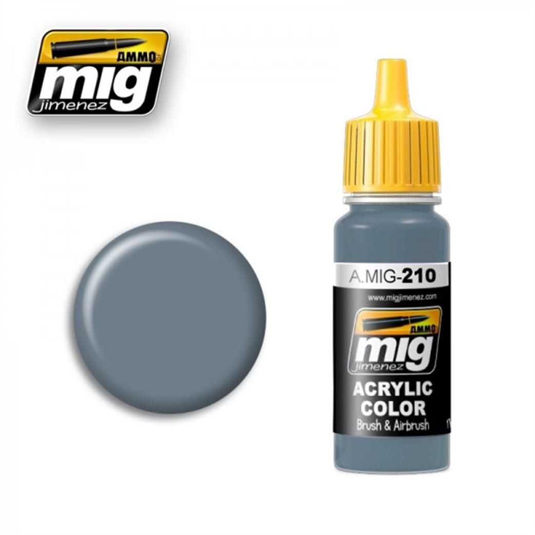 Ammo of Mig Jimenez  A.MIG-210 210 Grey Blue Acrylic Color Paint