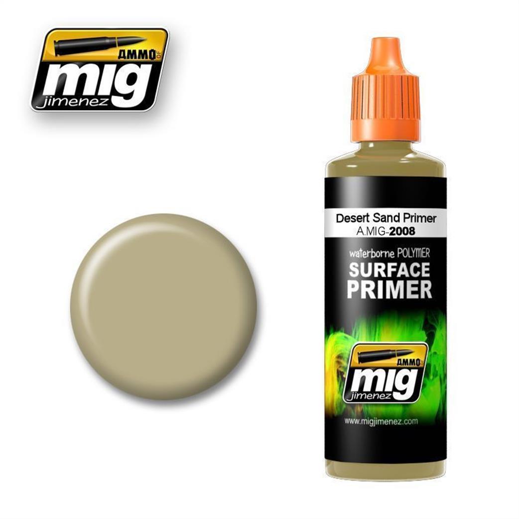 Ammo of Mig Jimenez  A.MIG-2008 Desert Sand Surface Primer  60ml Bottle