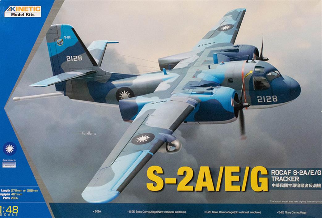 Kinetic Models 1/48 K48074 Grumman S-2A/E/G ROCAF Tracker Aircraft Kit