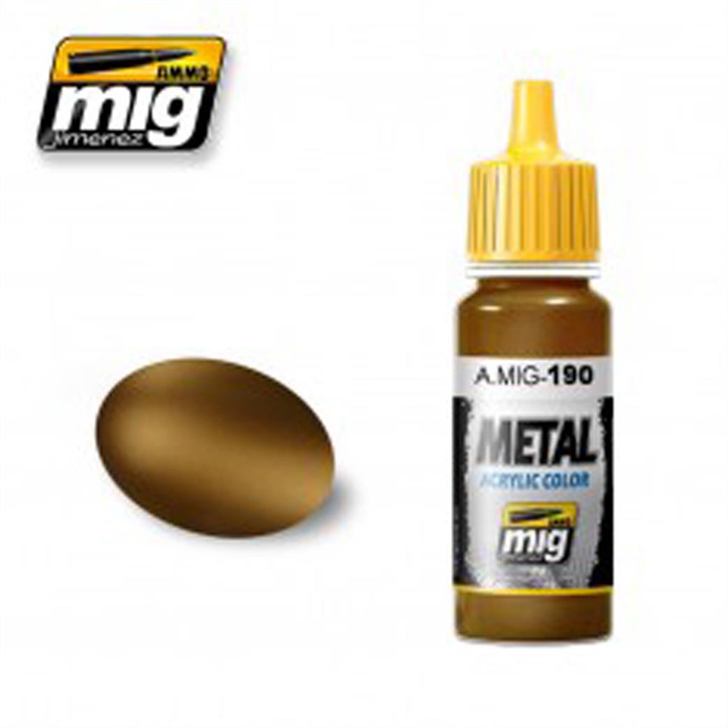 Ammo of Mig Jimenez  A.MIG-190 190 Old Brass acrylic paint