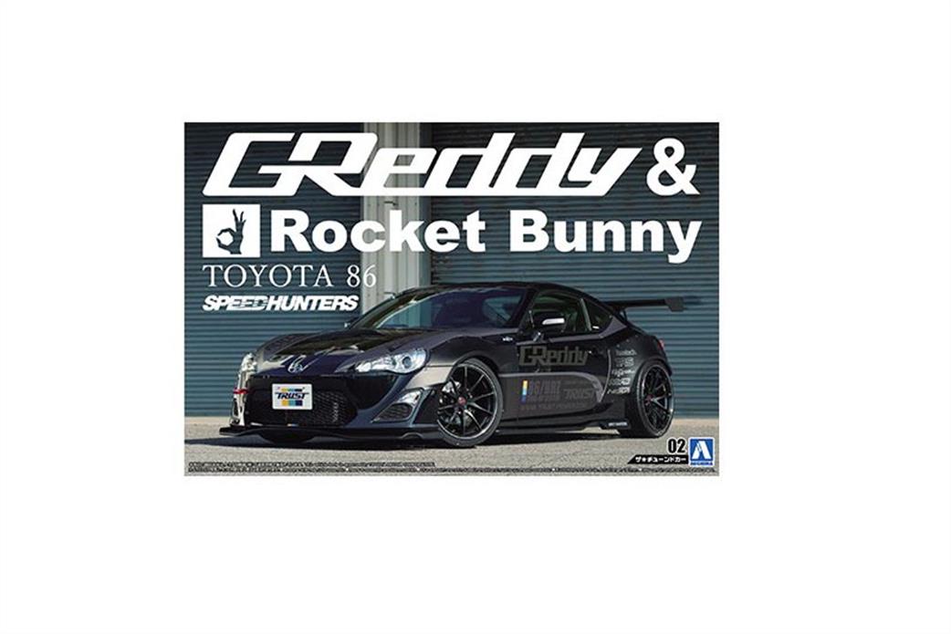 Aoshima 1/24 06187 Greedy & Rocket Toyota GT86 Volk Racing Version Car Kit