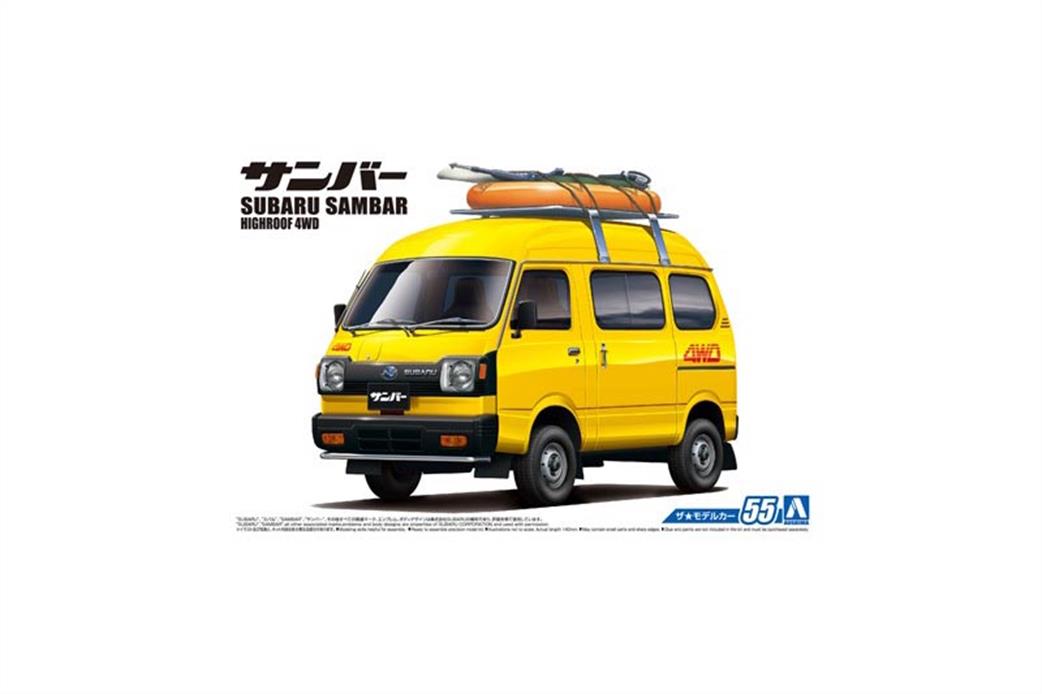 Aoshima 1/24 05422 Subaru Sambar High Roof 4WD 1980 Car Kit