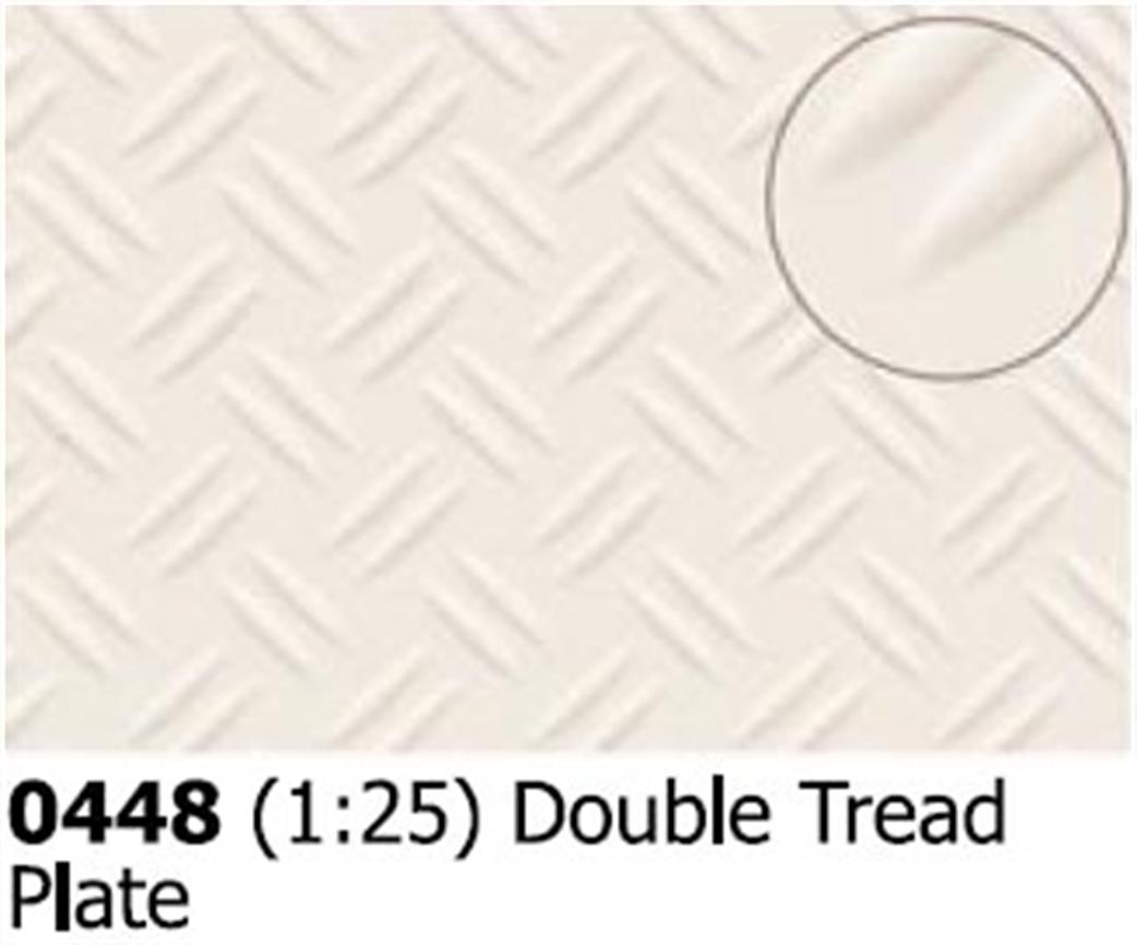 Slaters Plastikard 1/25 0448 Double Treadplate Embossed Plasticard