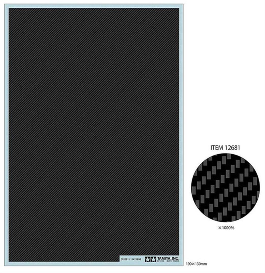 Tamiya  12681 Carbon Decal Plain Ex Fine