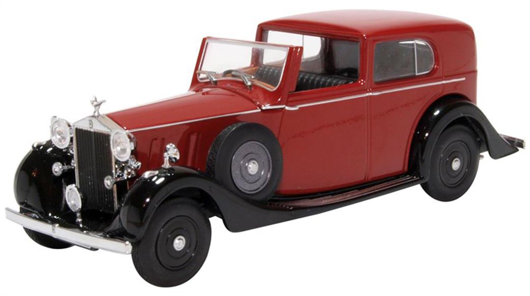 Oxford Diecast 1/43 43RRP3003 Rolls Royce Phantom III SDV Mulliner Claret/Black