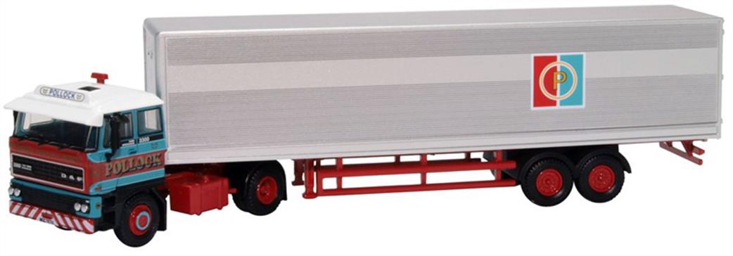 Oxford Diecast 1/76 76D28003 DAF 3300 Short Van Trailer Pollock Lorry Model