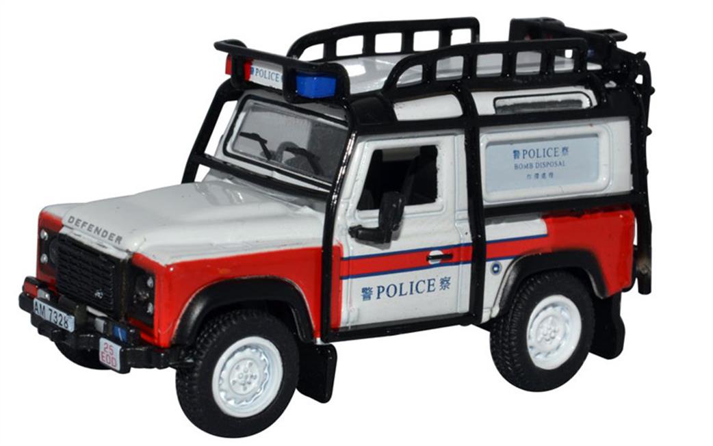 Oxford Diecast 1/76 76LRDF011 Land Rover Defender 90 Station Wagon Hong Kong Police