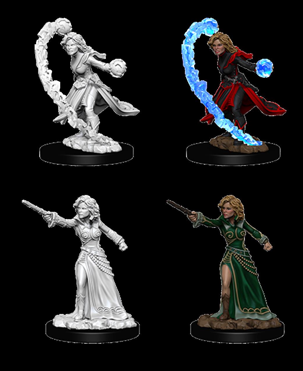 Wizkids  73412 Female Human Wizard: Pathfinder Deep Cuts Unpainted Miniatures