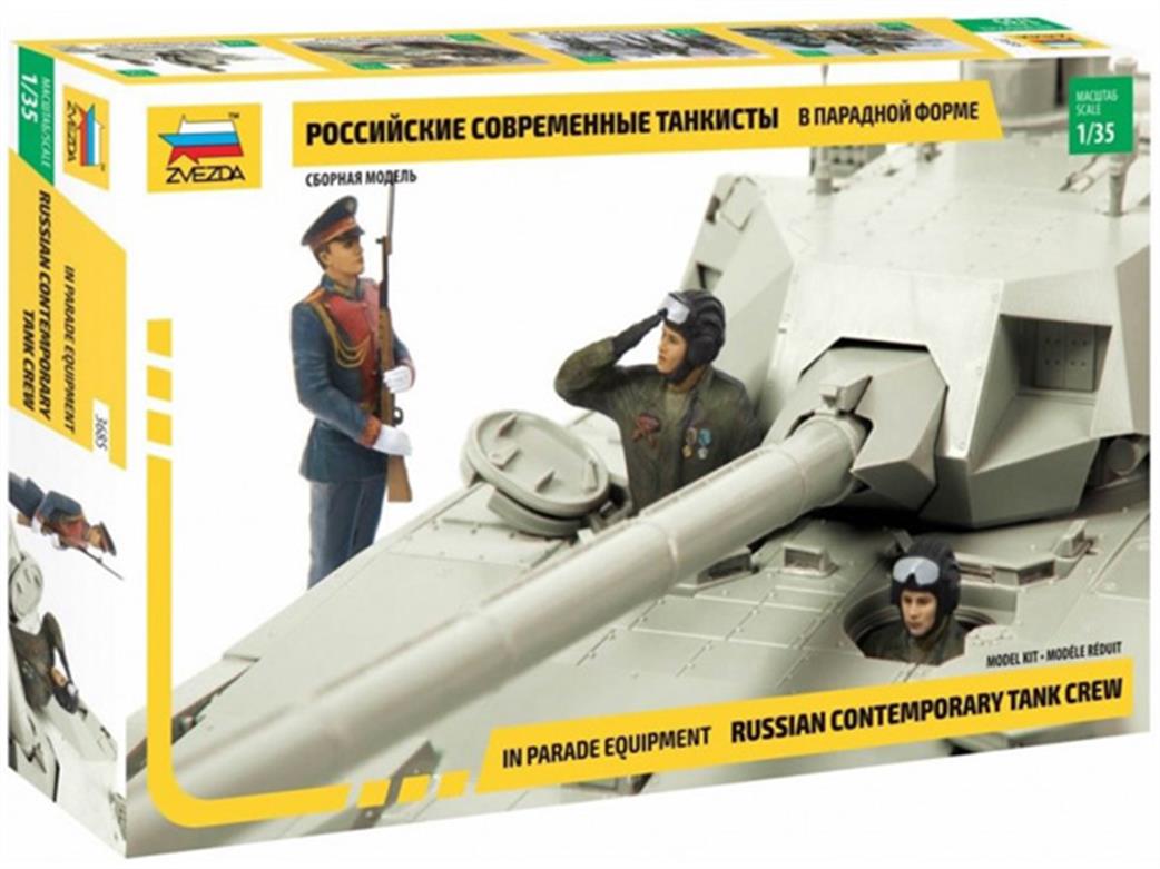 Zvezda 1/35 3685 Russian Contemporary Tank Crew In Parade Figure Set