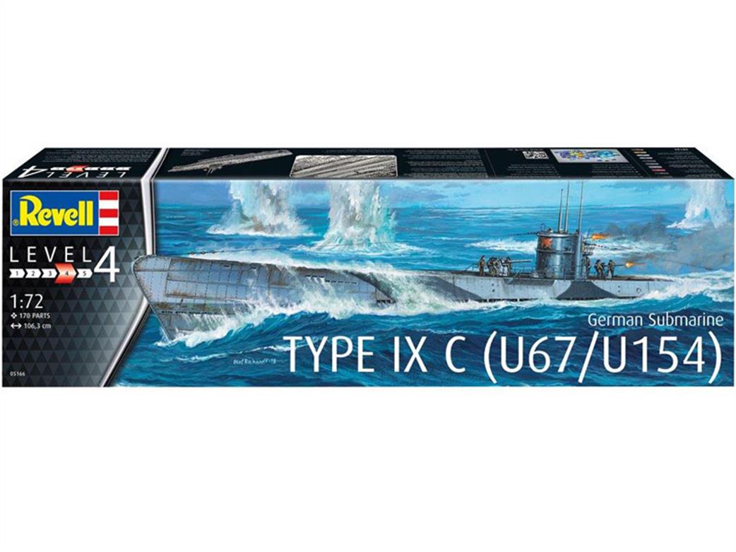 Revell 1/72 05166 German Submarine Type IX C Early Conning Tower Kit