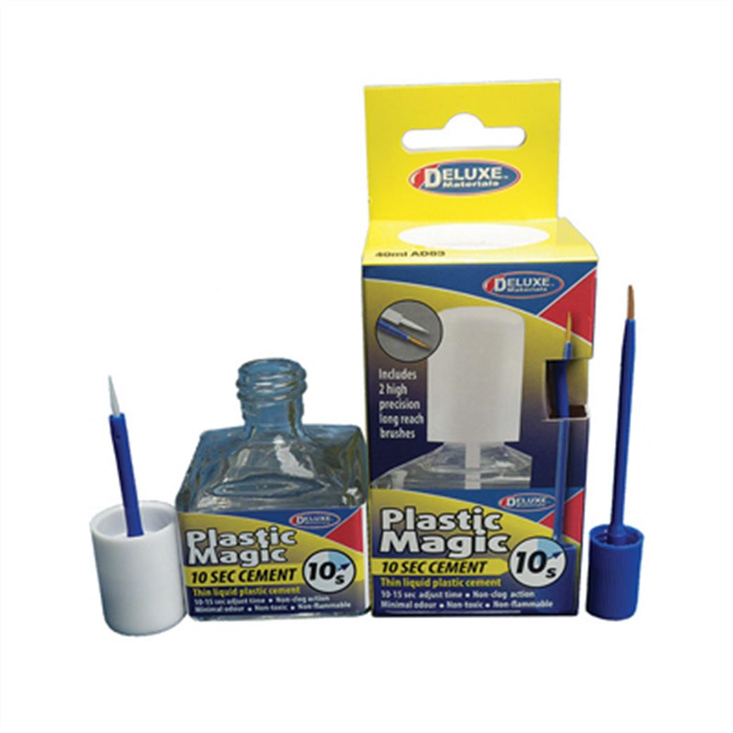 Deluxe Materials  AD83 Plastic Magic 10 Sec Cement with Brush