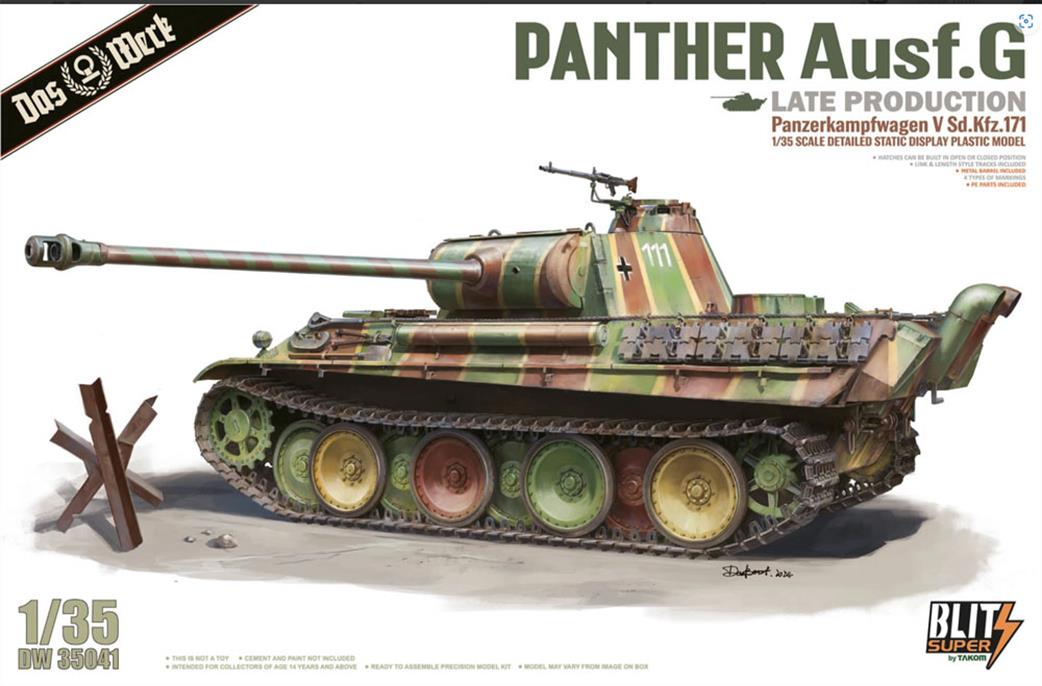 Das Werk 1/35 35041 Panther Ausf  G Late Production Plastic Kit