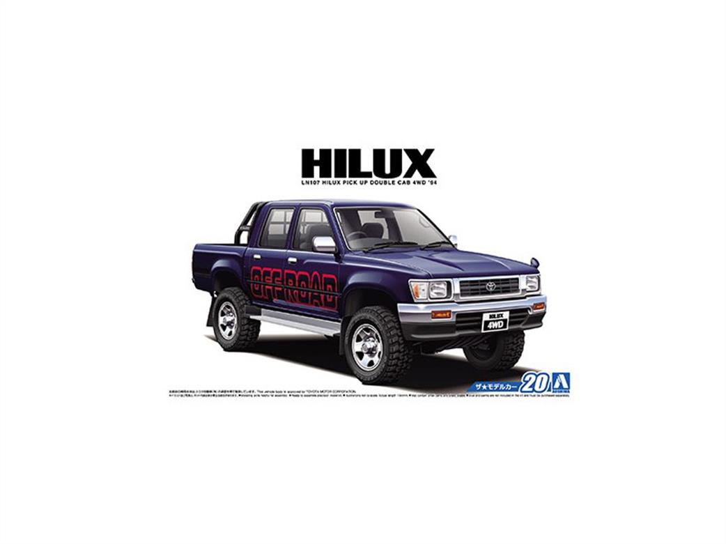 Aoshima 1/24 06217 Toyota Hilux LN107 Double Cab 94 Pick Up Truck Kit