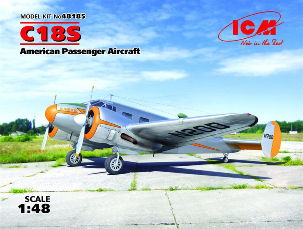 ICM 1/48 48185 Beech C18S American Passenger Aircraft Kit