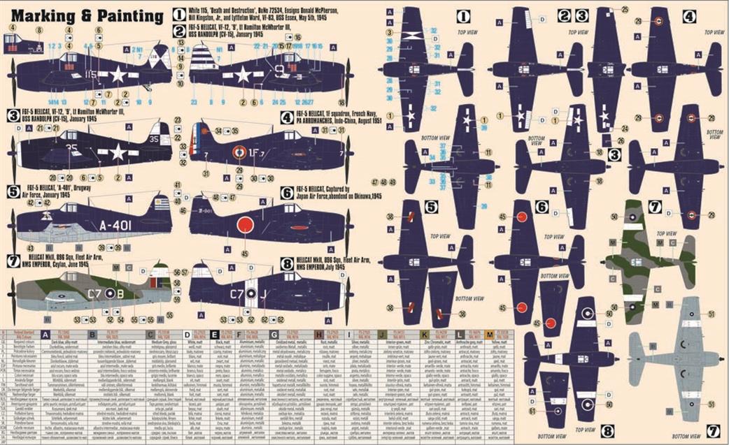 MisterCraft 1/72 MCD262 F-6F-5 Hellcat Fighter Kit