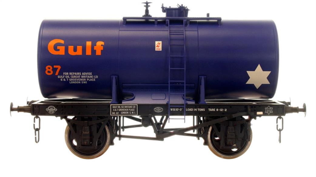 Dapol O Gauge 7F-063-004 Gulf Class B Anchor Mounted Oil Tank Wagon 87