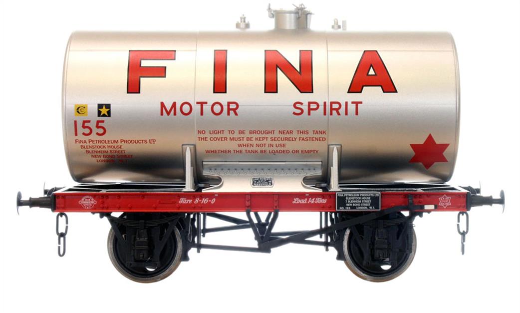 Dapol O Gauge 7F-062-002 FINA Motor Spirit 155 Class A Anchor Mounted Oil Tank Wagon