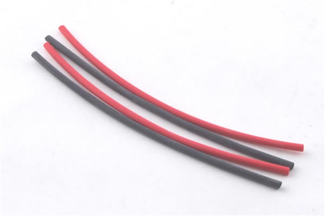 Fastrax FAST96 1.6mm Heatshrink Red and Black 10cm Pack of 4