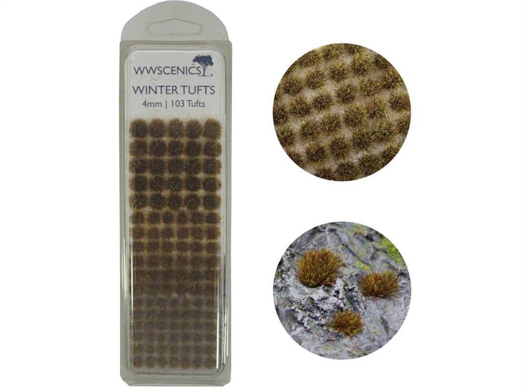 WWScenics  W3T-WI4 4mm Self-Adhesive Winter Grass Tufts