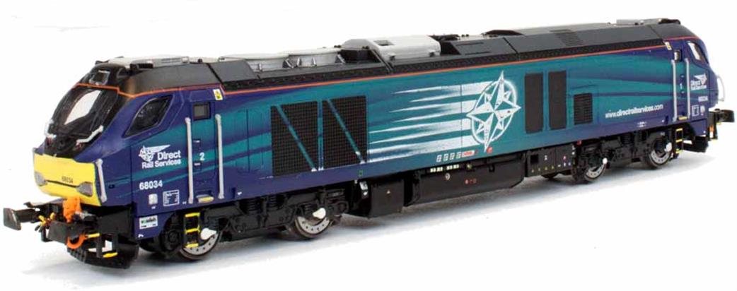 Dapol N 2D-022-011 DRS 68034 Class 68 Bo-Bo Diesel Locomotive DRS Compass Livery