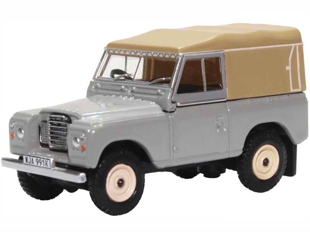 Oxford Diecast 1/76 76LR3S003 Land Rover Series III Canvas Mid Grey