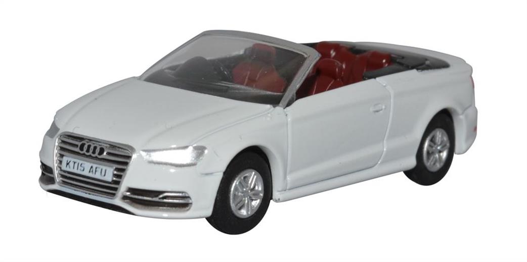 Oxford Diecast 1/76 76S3001 Audi S3 Cabriolet Glacier White