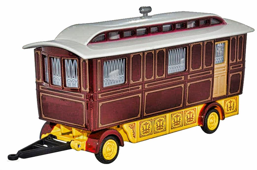 Oxford Diecast 1/76 76SCV001 Showmans Caravan Maroon