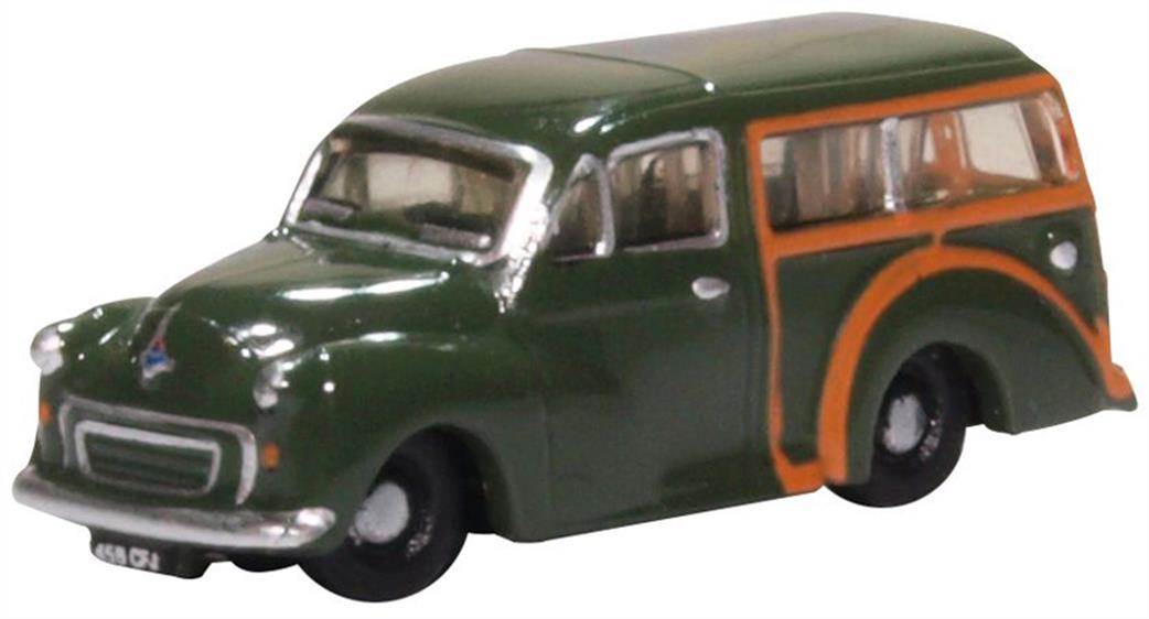 Oxford Diecast 1/148 NMMT008 Morris Traveller Almond Green Dot Cotton