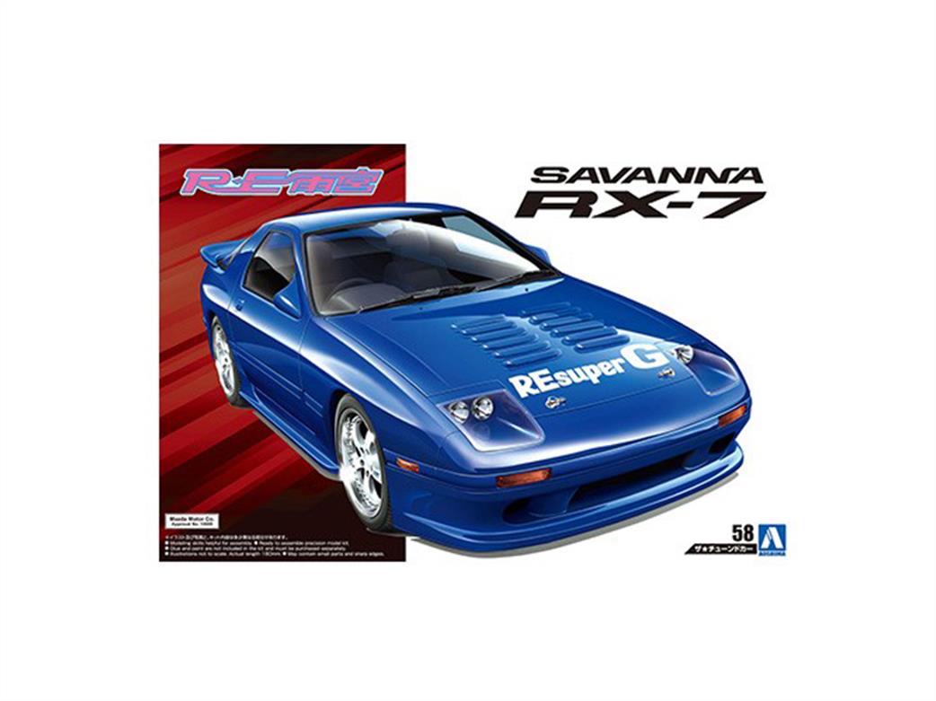 Aoshima 1/24 05580 Re Amemiya FC3S Mazda RX7 Car Kit