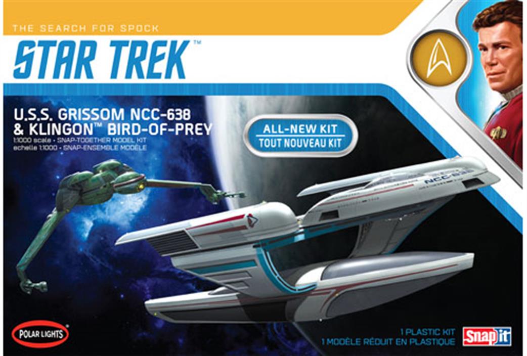 Polar Lights 1/1000 POL957M/12 USS Grissom NCC-638 & Klingon Bird of Prey Kits