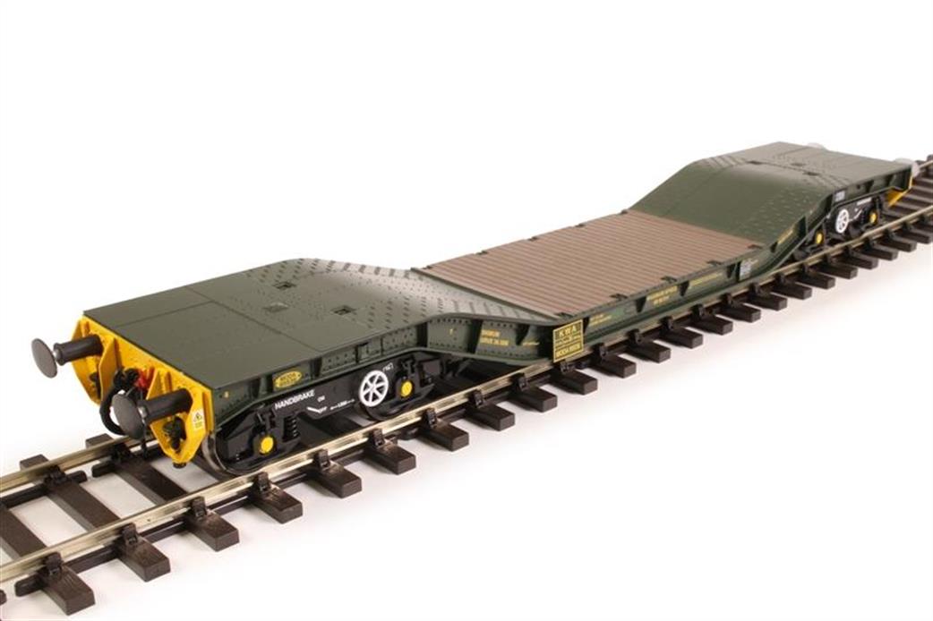 Hattons O Gauge H7-WW-710 MODA95536 Warwell AFV Carrier Gloucester GPS Bogies Olive Green 2000s