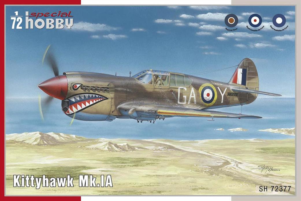 Special Hobby 1/72 72377 Curtiss Kittyhawk Mk1A Fighter Aircraft Kit