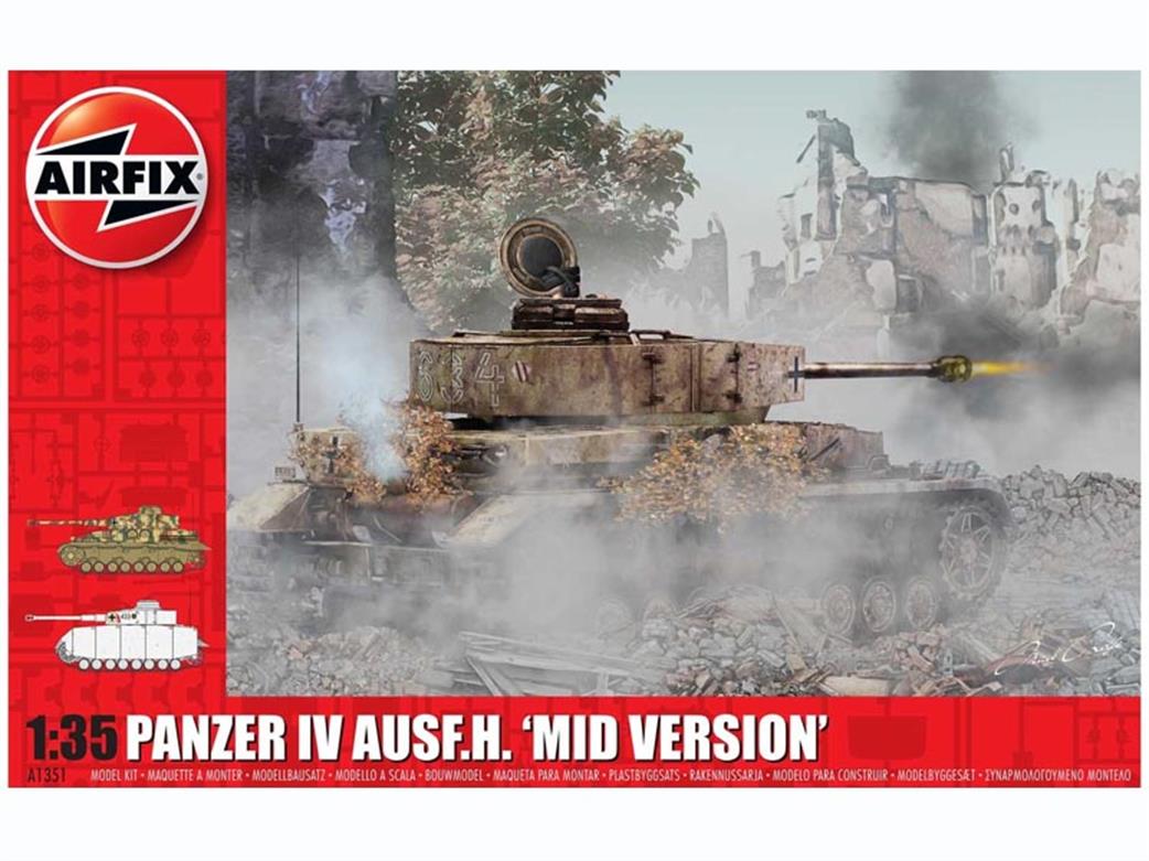 Airfix 1/35 A1351 Panzer IV Ausf.H Mid Version WW2 Tank Kit