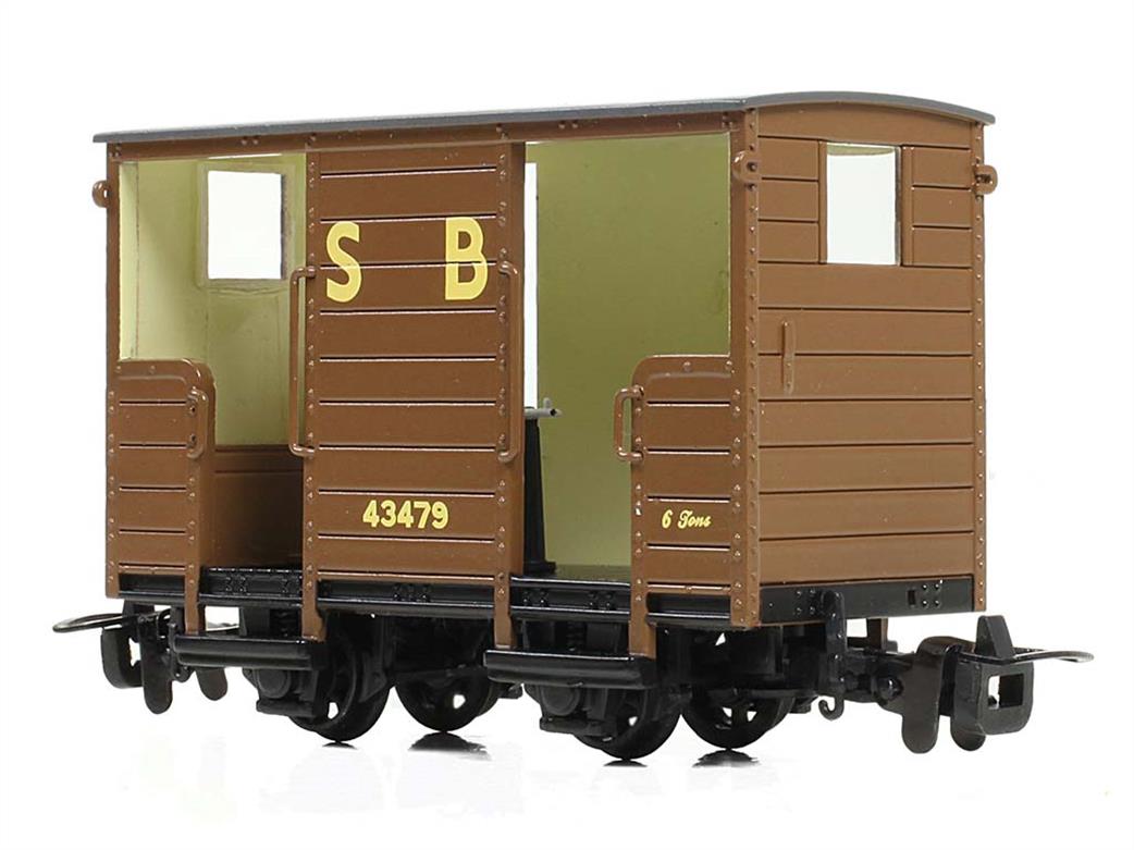 Bachmann OO9 393-101A Statfold Barn Brake Van ex-RNAD Brown Livery