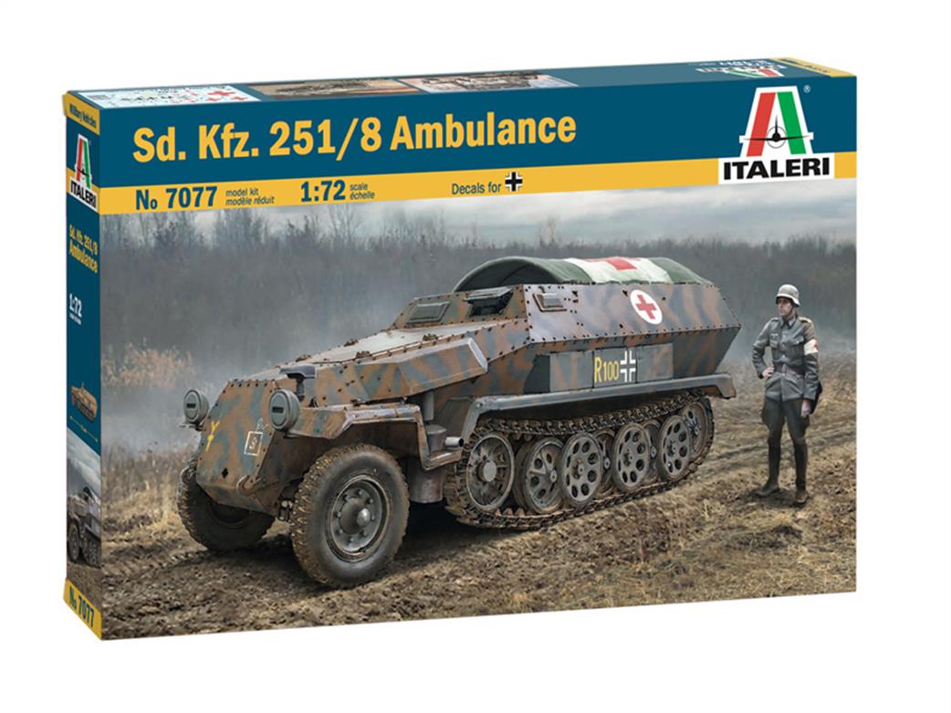 Italeri 1/72 7077 German Sd.kfx. 251/8 Ambulance Kit