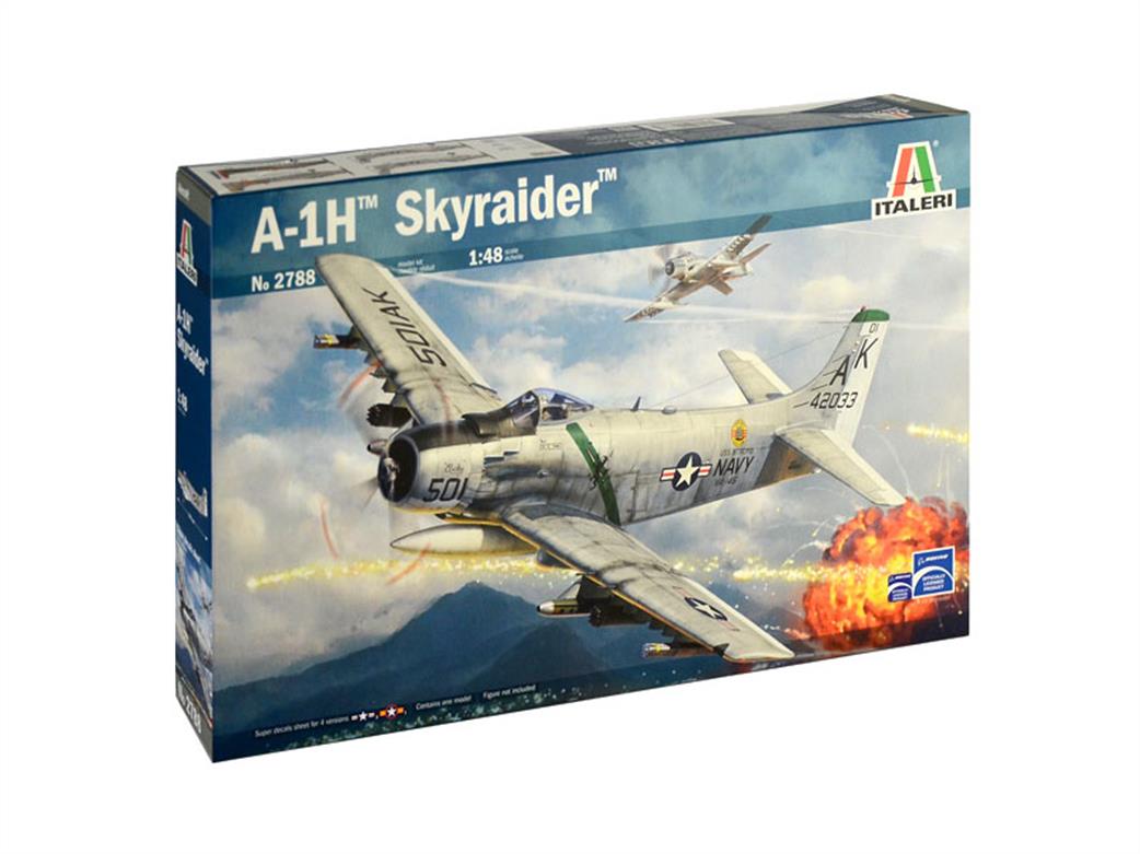 Italeri 1/48 2788S US Navy A-1H Skyraider Aircraft Kit