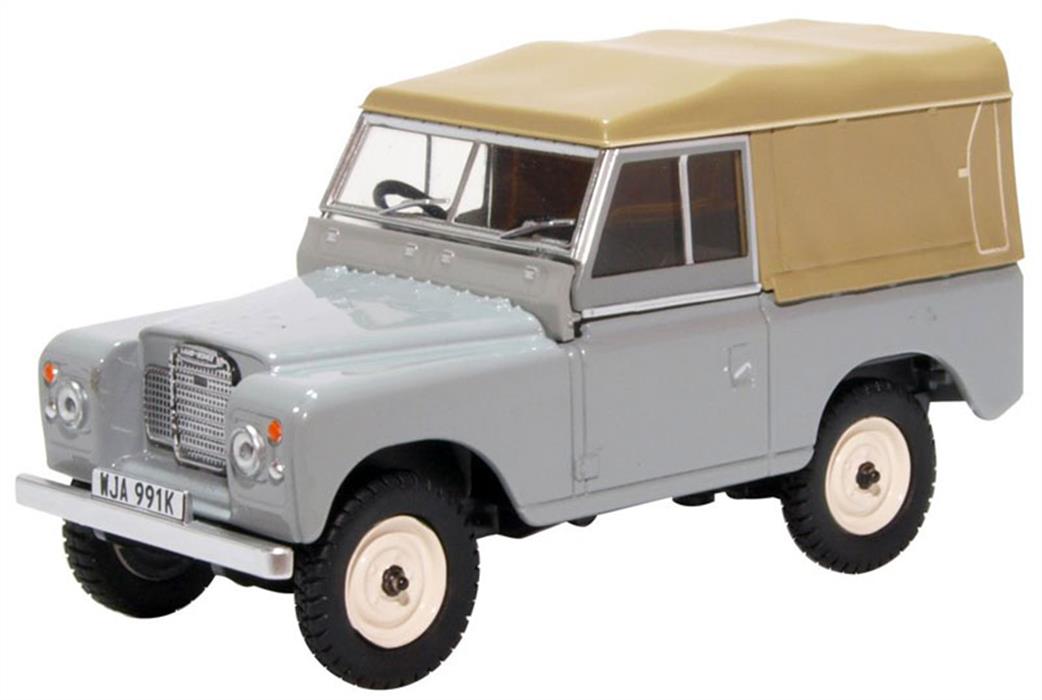 Oxford Diecast 1/43 43LR3S003 Land Rover Series III SWB Canvas Mid Grey