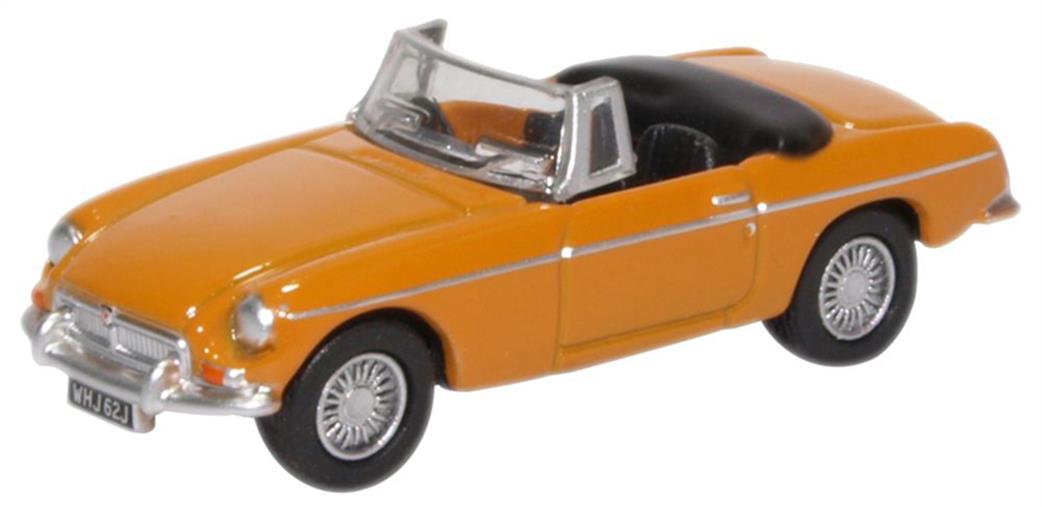 Oxford Diecast 1/76 76MGB009 MG MGB Roadster Bronze Yellow