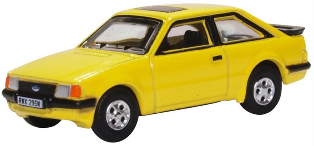 Oxford Diecast 1/76 76XR007 Ford Escort XR3i Prairie Yellow