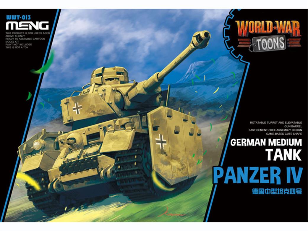 Meng  WWT-013 World War Toon German Panzer IV Tank Kit