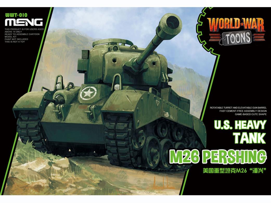 Meng  WWT-010 World War Toon M26 Pershing US Heavy Tank Kit