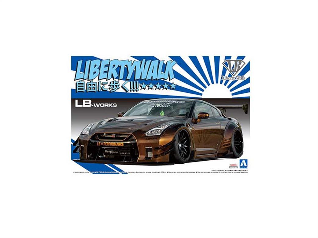 Aoshima 1/24 05591 Nissan LB Works R35 GT-R Type 2 Version 1 Car Kit