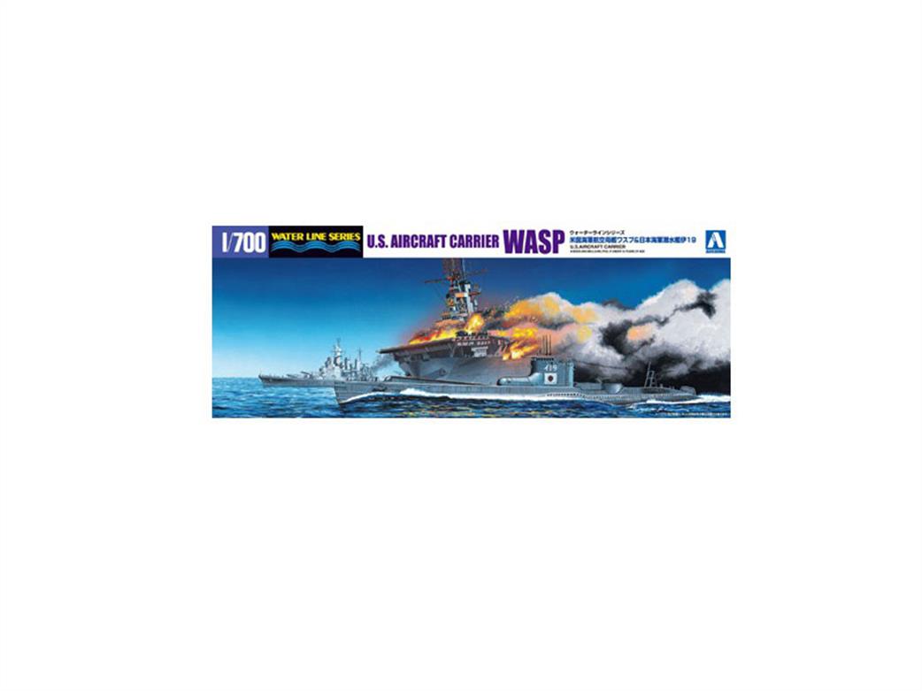 Aoshima 1/700 01030 USS Aircraft Carrier Wasp & IJN Submarine I 19 Kits