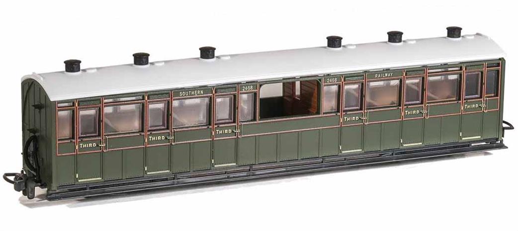 Peco OO9 GR-451B Lynton & Barnstaple Centre Observation Coach 2468 SR Green Livery