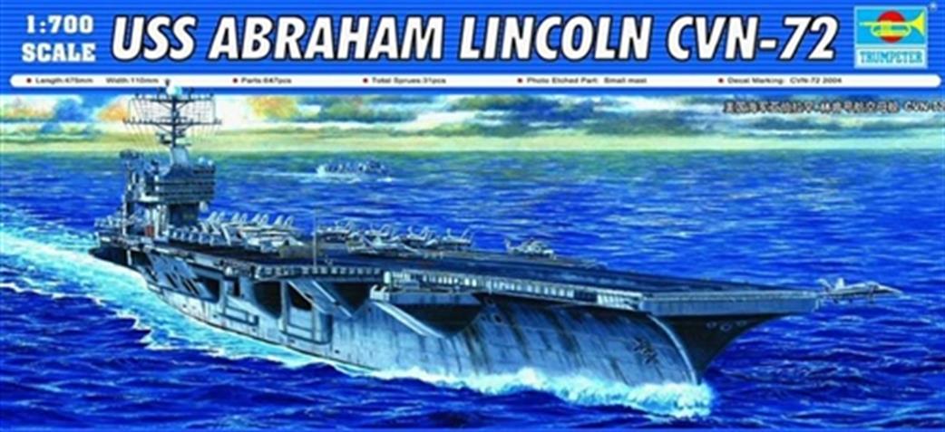 Trumpeter 1/700 05732 USS Abraham Lincoln CVN-72