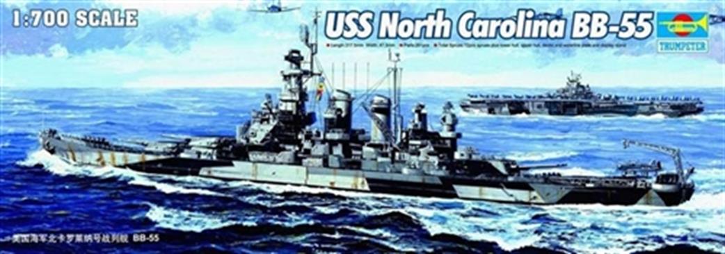 Trumpeter 1/700 05734 USS North Carolina BB-55  Battleship Kit