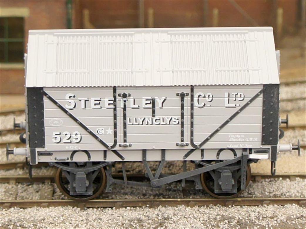 Dapol O Gauge 7F-017-002W Steetley Co. Llynclys Covered Lime Wagon Weathered