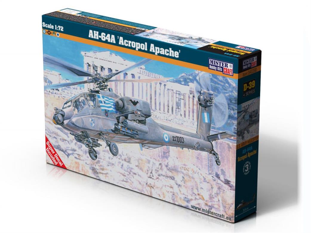 MisterCraft 1/72 040390 AH-64A Acropol Apache Helicopter Kit